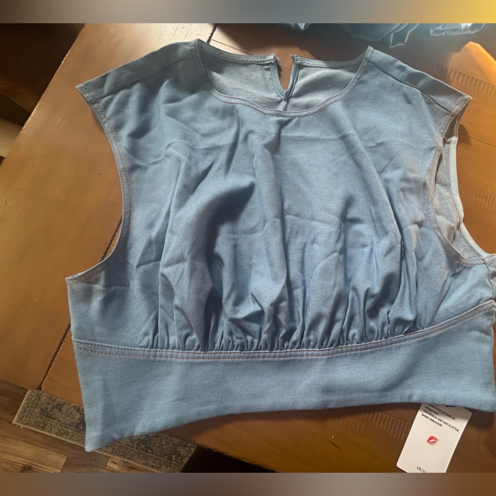 Blue Sleeveless Women's Top - Picture 8 of 16